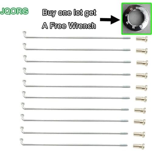 JQORG 12G Spoke Diameter 2.6 mm Electric Bike/Bicycle Spokes J-bend 45# Steel Material E-bike Spokes BMX/MTB Mountain Bike Spoke