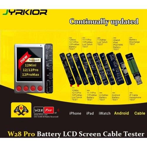 W28 Pro Universal Battery Tester LCD Screen Photosensitive EEPROM Programmer For iPhone Lightning Headphone Charging Cable Test