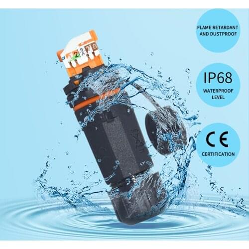 IP68 Waterproof Connector RJ45 M20 Cable Connector Wire Connector Punch-free Waterproof joint For Outdoor High Temperature