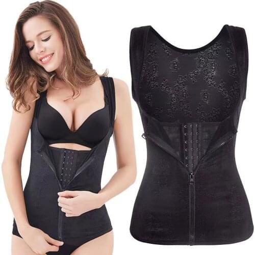 Women Waist Trainer Body Shapers belt Slimming Vest Ziper Hook Shapewear Tummy Control Weight Loss Waist Shaper Corset