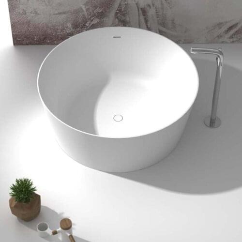 1400 MM VASCA Rounded Stone Solid Surface Acrylic Bathtub Corian Freestanding CUPC Approved Bathtub 65147-140
