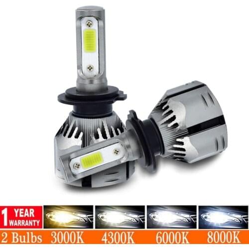 2pcs H4 H1 H3 H7 H11 H8 H9 H27 880 881 9005 HB3 9006 HB4 Led Headlight Fog Light Bulbs 72W 12000LM Car Styling 6000K 8000K