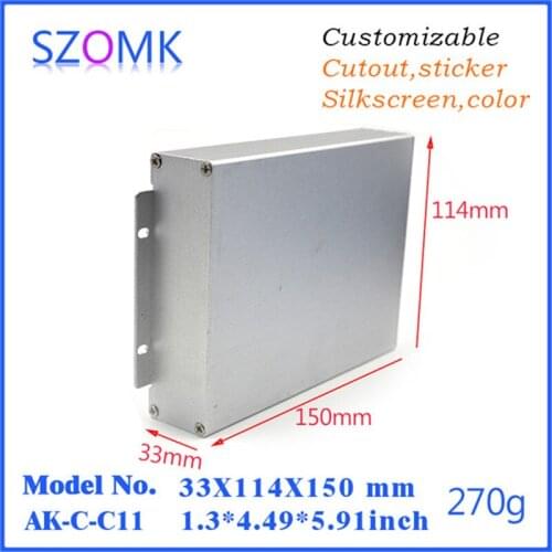 4 pcs, 33*114*150mm top sales aluminum extrusion project box electronics aluminum wall mounting box distribution enclosure box