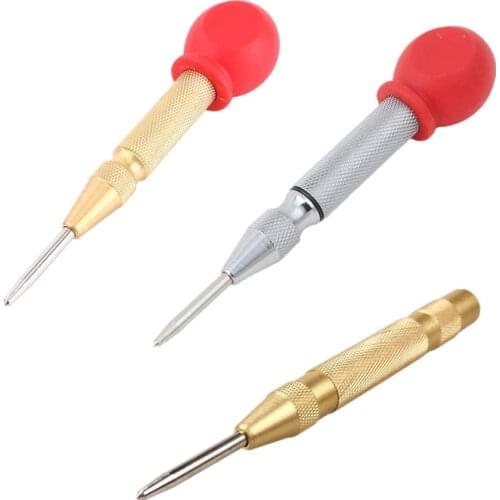 5 Inch Automatic Center Punch Center Drill Bit HSS Brass Automatic Spring Loaded Center Punch Tool