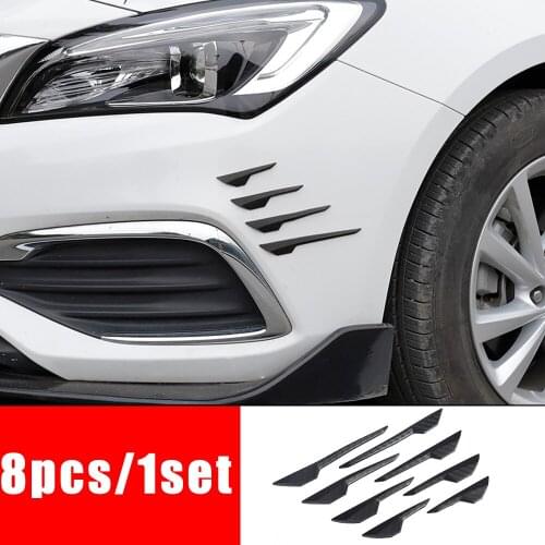 8Pcs Molding Rubber Bumper Sticker Car Edge Protector Guard Anti-scratch Strip Axe Shape Design Scuff Plates Car Accessories