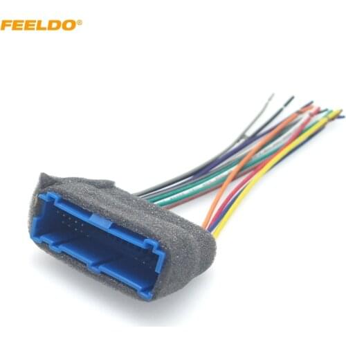 FEELDO Car Radio Audio Stereo Amplifier Interface Wire Harness for Buick/Cadillac/Pontiac/Install Aftermarket CD/DVD Stereo