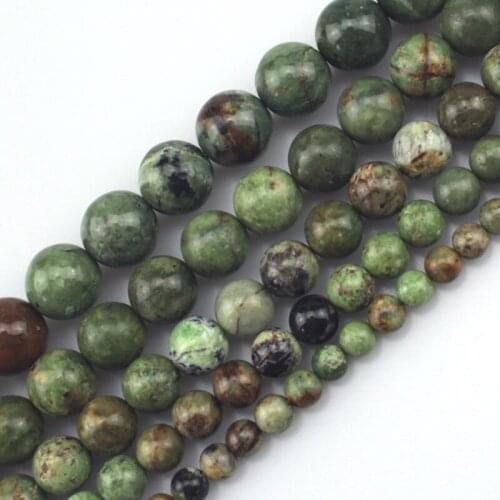 Natural green opal beads natural GEM stone beads DIY spacer beads for bracelet making strand 15" wholesale