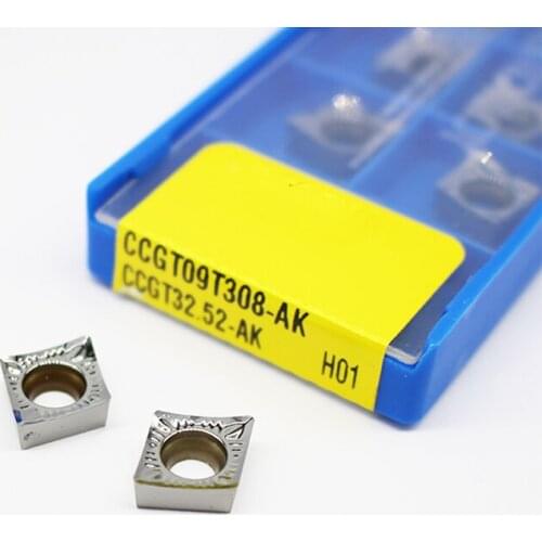CCGT09T308 AK H01 CCGT 09T308 Aluminum cutter blade Insert Cutting Tool turning tool CNC Tools AL +TIN Alloy wood