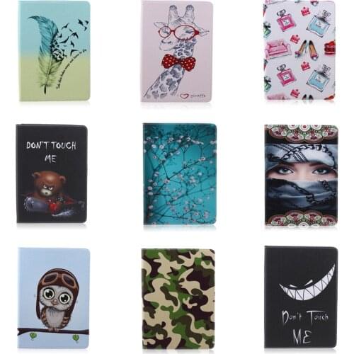 For Apple iPad 2 iPad 3 iPad 4 giraffe Print PU Leather Stand Flip Case Cover For Ipad 4 3 2 ipad4 ipad3 tablet case #N