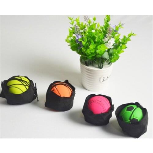 Kids Toys Bouncy Finger Band Ball Elastic Rubber Ball For Wrist Exercise Hand Finger Stiffness Relief Wrist Bounce Ball