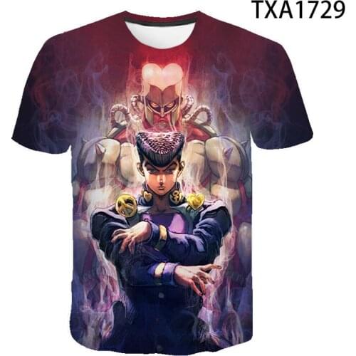 2020 New Summer Jojo Bizarre Adventure 3D T Shirt Men Women Children Fashion Casual Boy Girl Kids Short Sleeve Printed Tops Tees