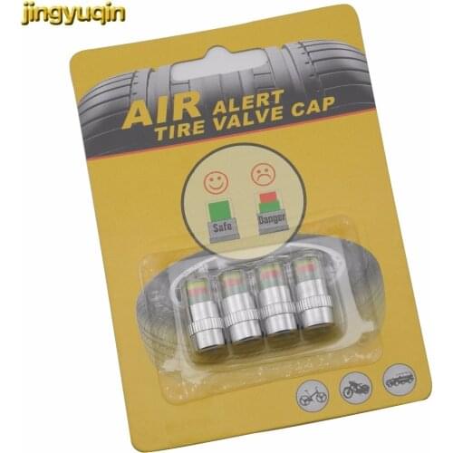 Jingyuqin 4PCS/lot 2.4Bar 36PSI Car Auto Tire Pressure Monitor Valve Stem Caps Sensor Indicator Eye Alert Diagnostic Tools Kit