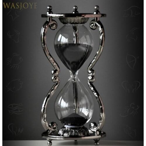 Creative 12 Constellation Metal Hourglass 30 Minute Timer Office Desktop Decoration Alloy Hourglass Home Decoration Accessories