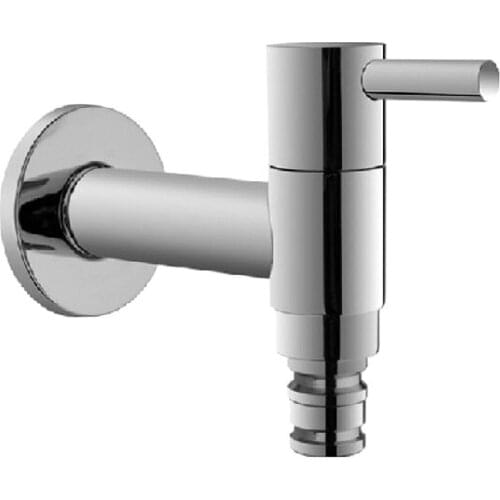 L15112 - Luxury Wall Mounted and Chrome Color Brass Bib Tap