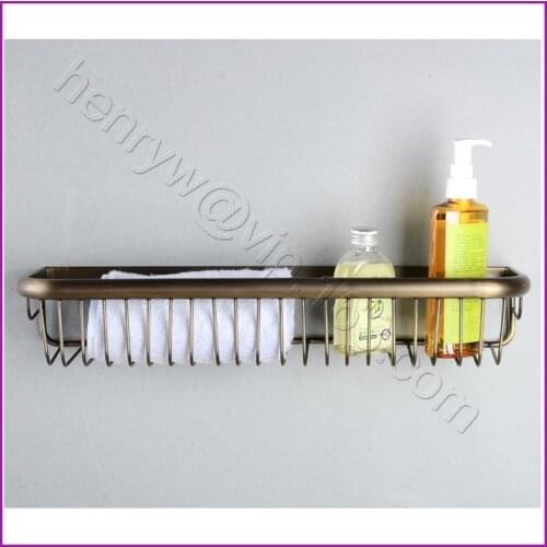 L15651 - Luxury Wall Mounted Bronze Color Brass Material Bathroom Accessories 45CM length Bathroom Shelves