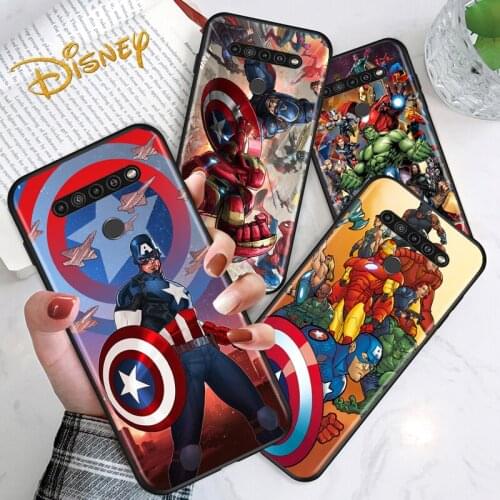 Marvel Avengers for LG G8 G8S G8X V30 V35 V40 V50 V60 ThinQ Q60 K40 K50 K30 K41 K51 K61 K71 K22 Black Phone Case