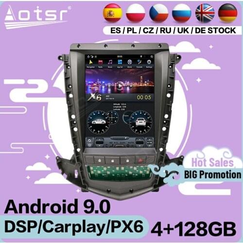 128G Tesla Screen Multimedia Stereo Android 9.0 Player For Cadillac SRX 2013 2014 2015 2016 2017 GPS Navi Receiver IPS Head Unit