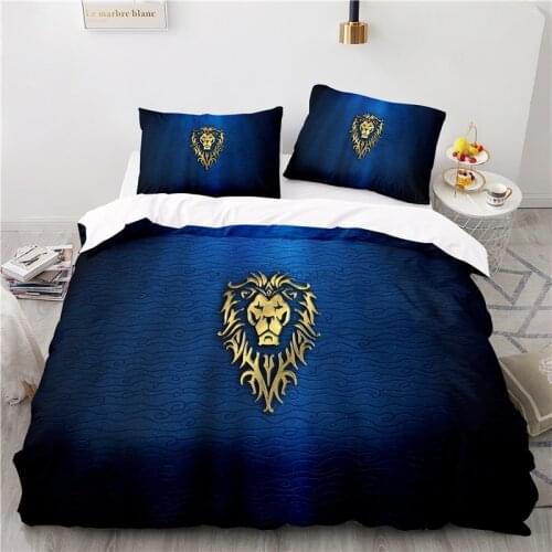 Popular Games World of Warcraft Duvet Cover Sets Horde Alliance Banner Flag Single Double Queen King 3d Bedding Set Pillowcases