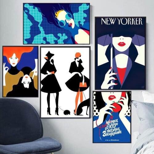 Wall Art Picture Prints Wall decor Canvas Painting poster Fashion Women Poster Aesthetics poster wall art For Living Room
