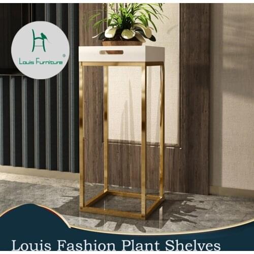 Louis Fashion Plant Shelves Stainless steel light luxury flower rack