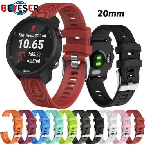 Bracelet Silicone Wrist Strap For Garmin Forerunner 245 245M 645 Vivoactive 3 Vivomove HR Venu SQ Smart Watch Band Accessory