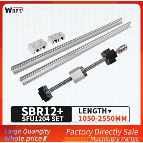 SFU1204 ball screw of any length+BKBF10/EKEF10/FKFF10 end support block+DSG1204 nut housing+SBR12 linear guide bracket+SBR12UU