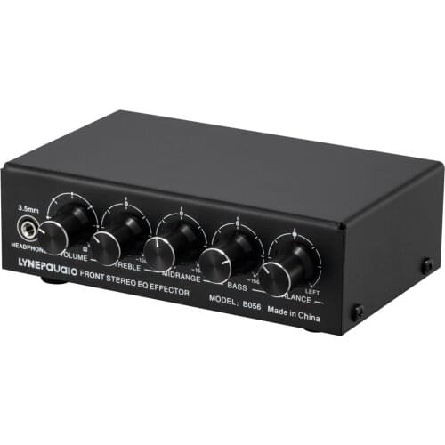 Stereo Preamplifier Preamp Stereo Toner High/Medium/Bass Adjuster 3-Channel Sound Mixer