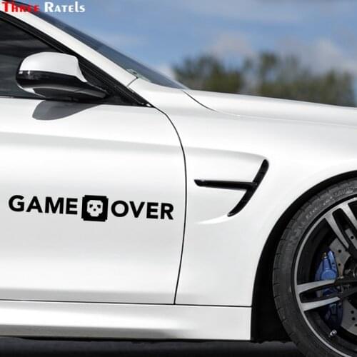 Three Ratels FD225 Game Over Funny Car Sticker Auto Removable Decal