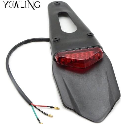 Universal Motorcycle Light Enduro Trial Bike 12V LED Motorbike Brake Stop Rear rear fender Tail Light High Quality Plastic Light
