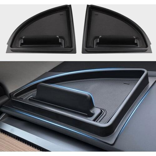 ABS Car Front Dashboard Storage Box For Tesla Model 3 Phone Holder Organizer Storage Tray Interior Accessories