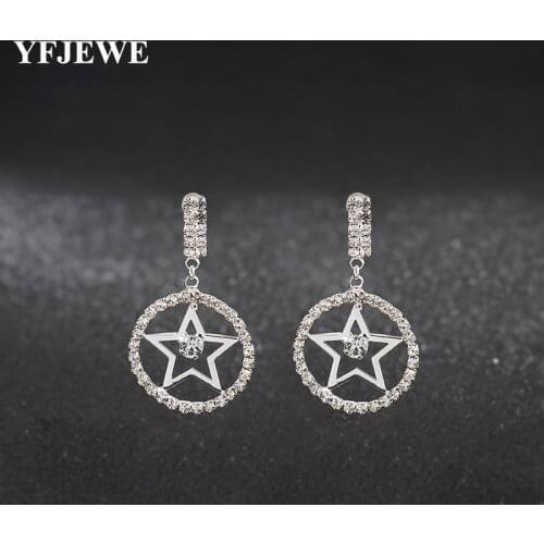 YFJEWE Shiny Crystal Rhinestone Long Drop Dangle Earrings New Design Fashion Statement Jewelry For Women Gift Brincos E542