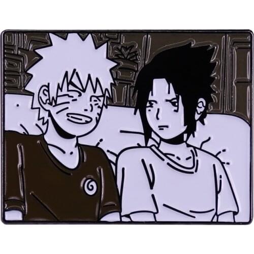 NNaruto And Sasuke Lapel Pin Cursed Brother Boys Badge Japanese Anime Manga Lovers Wonderful Collection