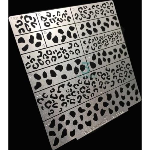 1/35 Military Model Gundam Mecha Jungle Wild Leopard Camouflage Design Leakage Spray Board Tools Hobby Accessory Unisex