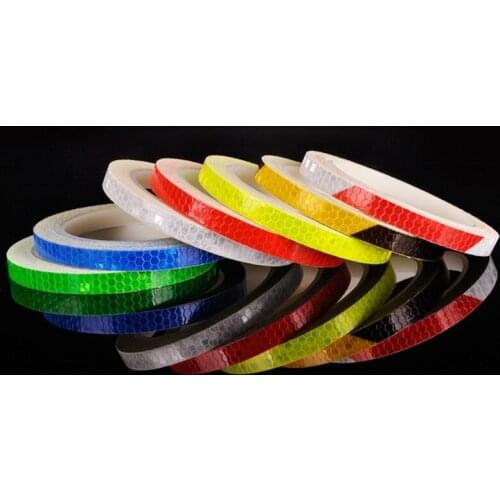 1pcs 8 Meters Bicycle Car Styling Reflective Stripe Tape Motorcycle Bike Body Rim Wheel Stripe Tape Stickers Safety Decorative