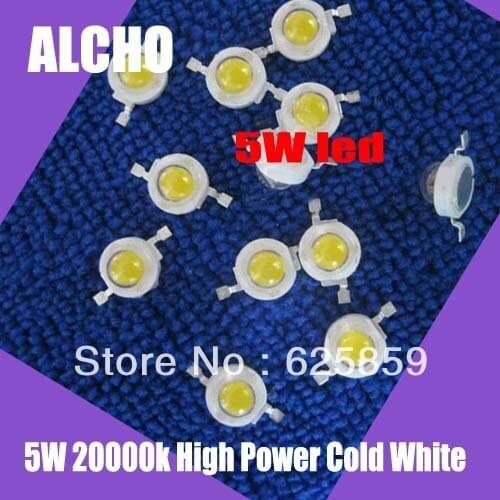 10PCS 5W 20000k High Power Cold White LED chip Light Emitter