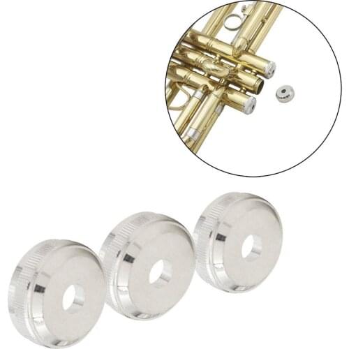 3Pcs Trumpet Bottom Screws Cap Metal Piston Cap Screws Musical Instrument Accessories 2.18cm x 0.8cm