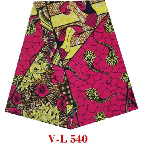 African Wax Veritable Nigerian Printed in Fabric Block Wax 100% Cotton 6yards Ankara Hot Sale for African Woman V-L 540