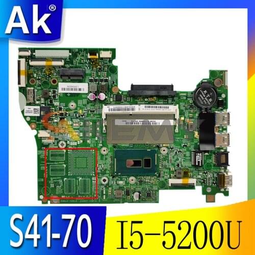 Akemy For Lenovo S41-70 U41-70 I2000 Laptop Motherboard CPU I5 5200U DDR3 Integrated Graphics Card 100% Test OK