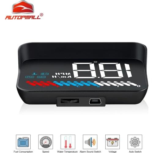 Head Up Display OBD GPS Speedometer HUD Display Car Overspeed Warning System Projector Windshield Auto Electronic Voltage Alarm