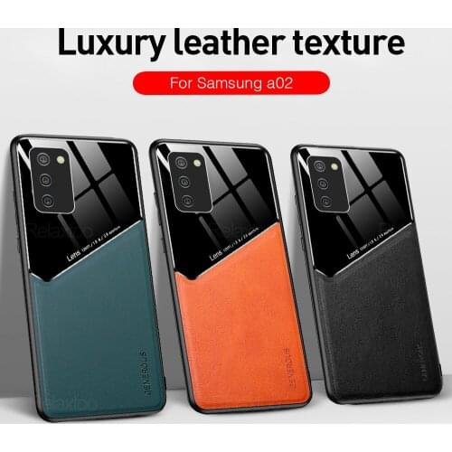 Case For Samsung Galaxy A02s Leather Pattern PU Case Back Cover for samsun samung galaxi a02 s Shockproof Bumper phone cover