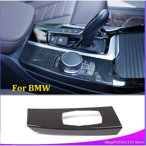 For BMW X3 X4 2018-2020 Central Control Multimedia Knob Panel Real Carbon Fiber Car Interior Modification Accessories