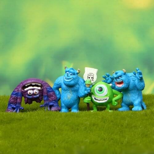 4pcs/set Monsters University Action Figure Dolls Model Disney Cartoon Anime Figures Creative DIY Desktop Decoration Toys