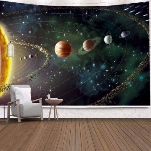 Planet Tapestry Outer Space Galaxy Universe Wall Hanging For Bedroom Living Room Tapestries Wall Cloth Ceiling Home Decoration