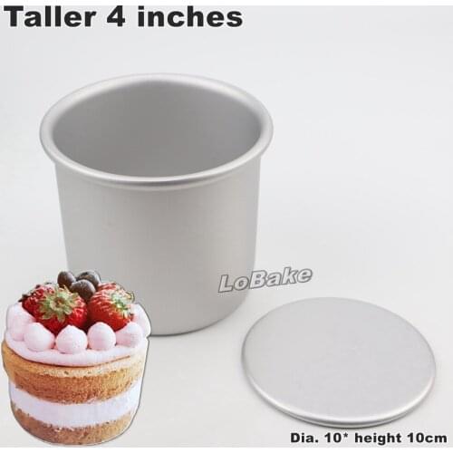 Mini taller 4 inches loose bottom 10cm height thicken round aluminium chiffon cake mould bread mold tiramisu cheese cake molding