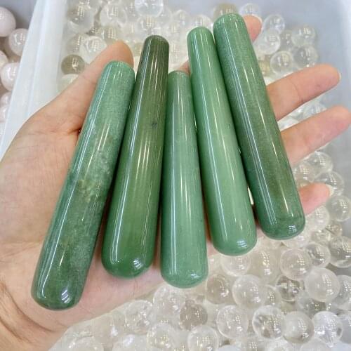 10cm Natural Green Dongling Jade Massage Stick | Facial Massage | Body Massager Eyes And Face