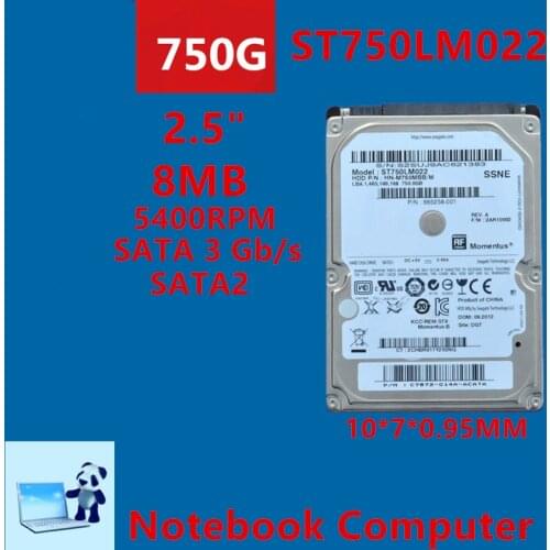 New HDD For Samsung Brand 750G 2.5" SATA 3 Gb/s 8MB 5400RPM For Internal Hard Disk For Notebook HDD For ST750LM022