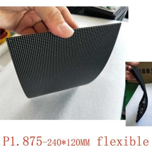 Indoor full color p1.875 Flexible led panel 240*120mm led screen module Cylindrical screen curved screen curved screen