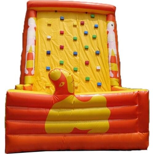 PVC tarpaulin colorful inflatable climbing wall inflatable climbing mountain free blower