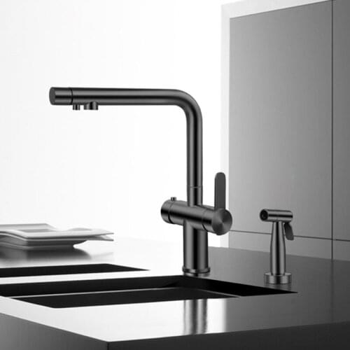 QINGYU ELEVEN Black Kitchen Faucets