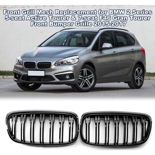 Front Grill Mesh F45 Black for BMW 2 Series 5-seat Active Tourer 7-seat F46 Gran Tourer Front Bumper Grille 2015-2017